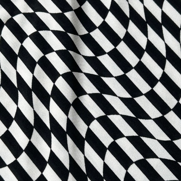 Calvin Klein Checkerboard Racing Dress Women Racer Back Small Midi - Picture 4 of 11